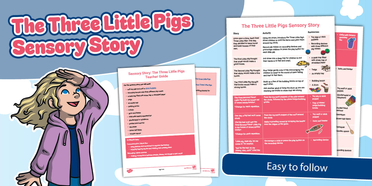 The Three Little Pigs Sensory Story