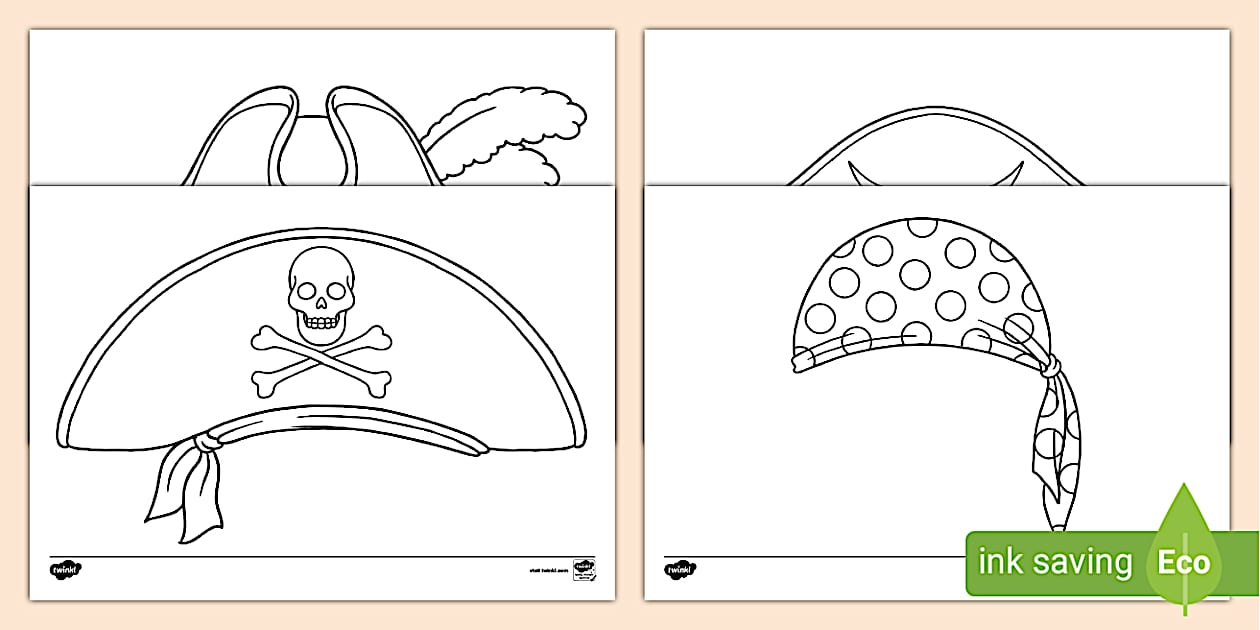 Blank Pirate Hat Templates (teacher made) Twinkl