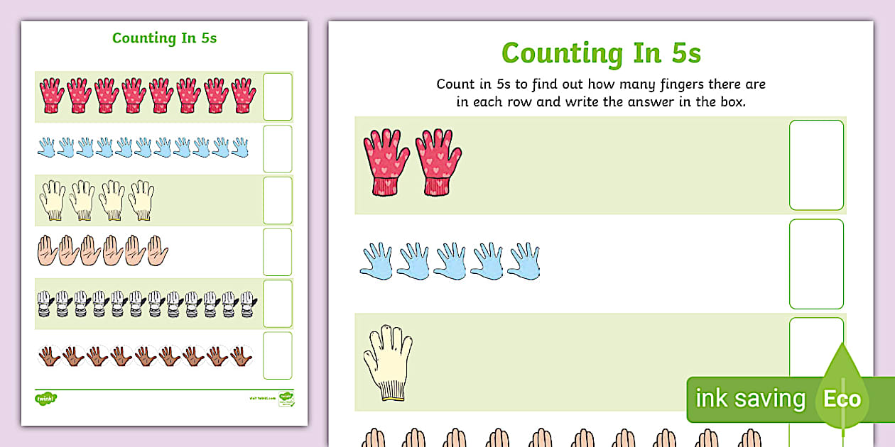 👉 Counting in 5s Activity Worksheet (teacher made)
