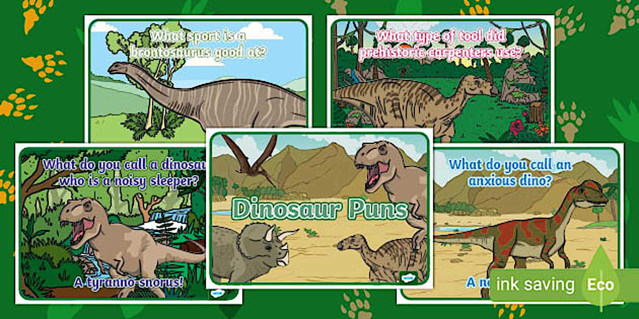 Dinosaur Puns Display Poster (Teacher-Made) - Twinkl