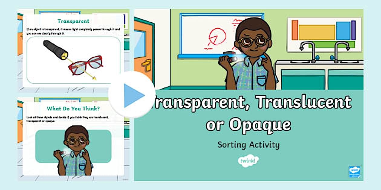 Translucent Transparent or Opaque Sorting PowerPoint Translucent Transparent or Opaque Sorting PowerPoint