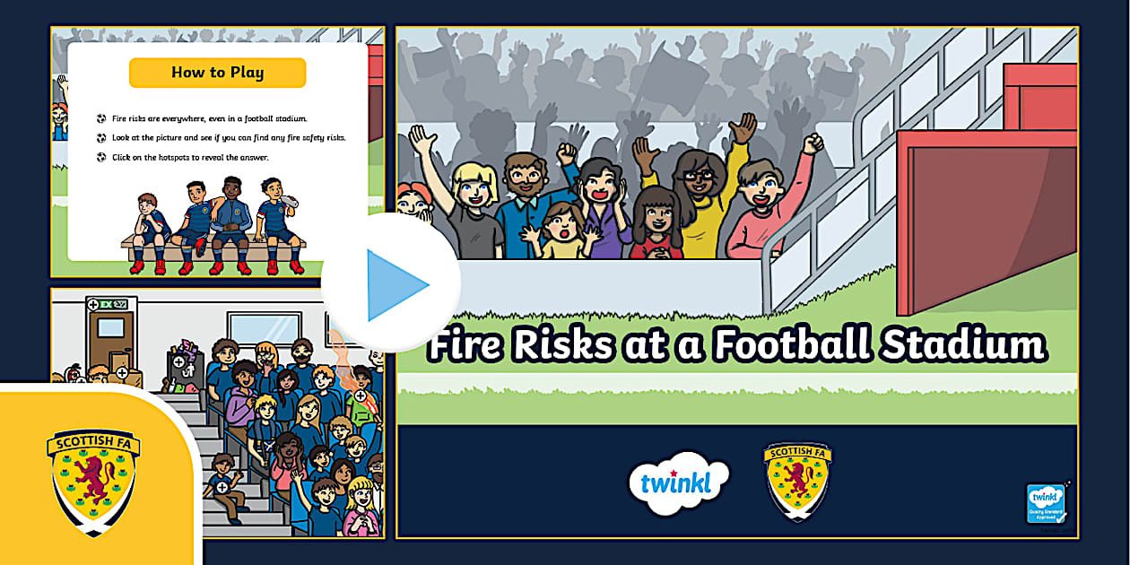 FREE! - SFA: Fire Risks at a Football Stadium Interactive PowerPoint