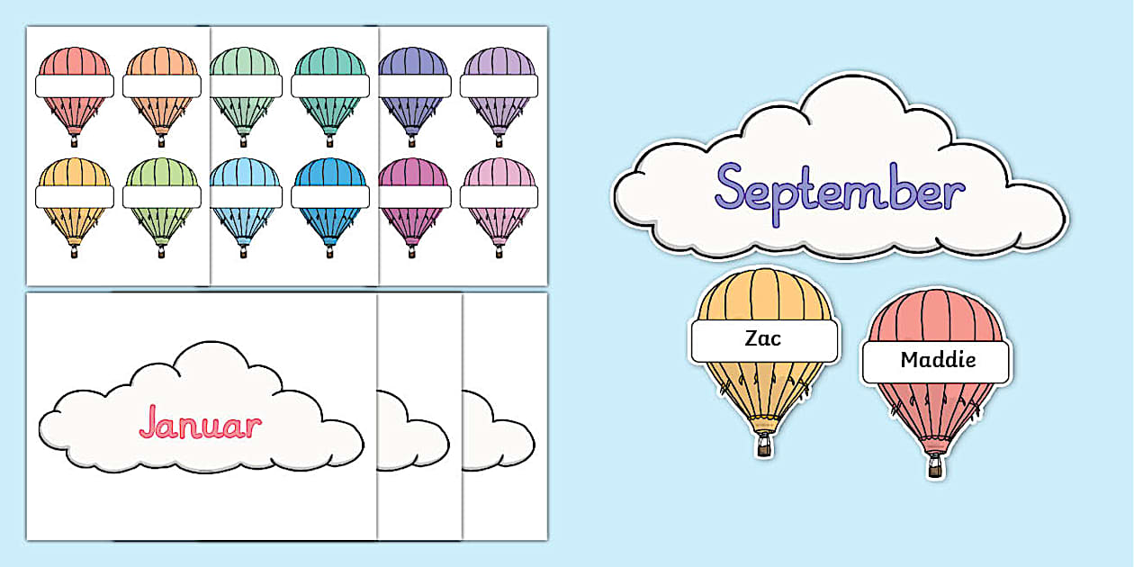  Foto zu Geburtstagskalender Grundschule - Vorlage zum Ausdrucken 
