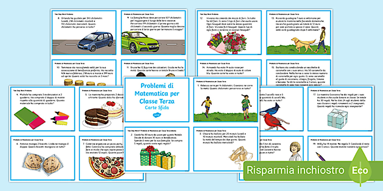 Problemi di Matematica per Terza Elementare - Twinkl