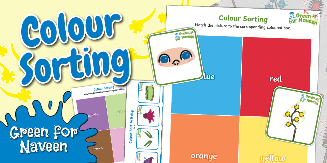‘Green for Naveen’ Colour Sorting Activity | Twinkl