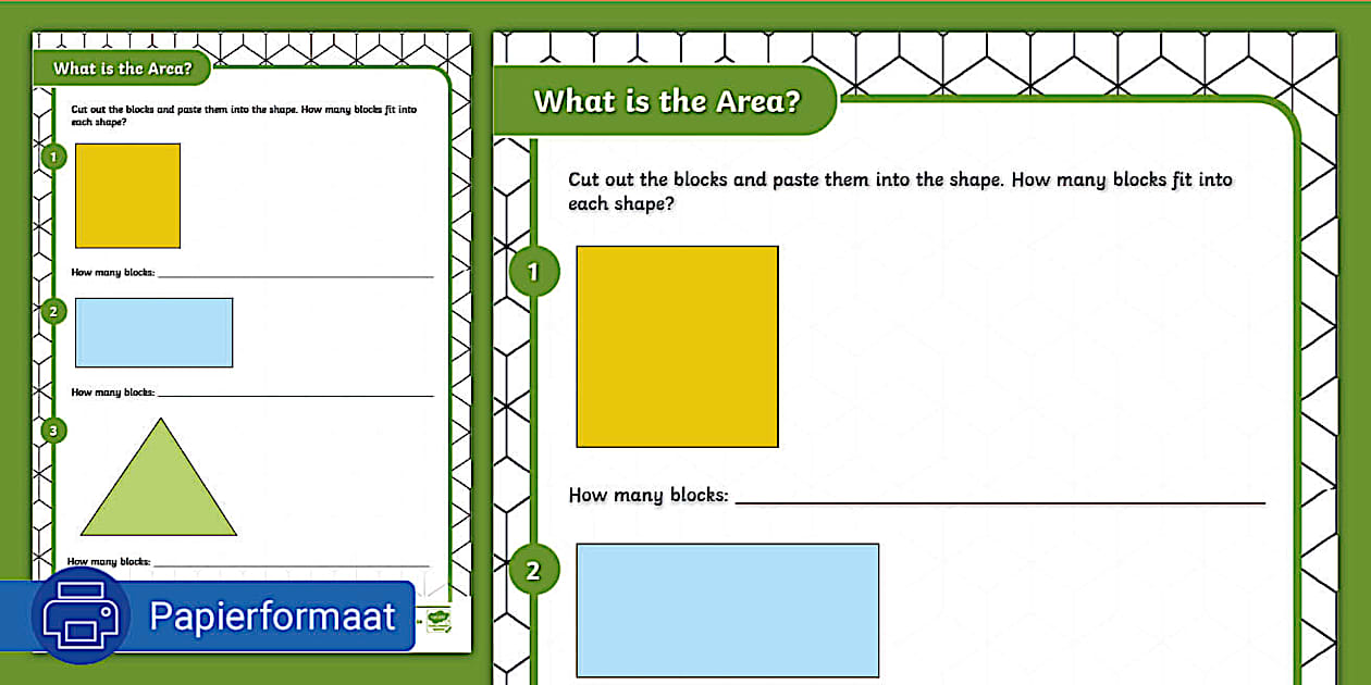 Grade 3 Math: How many blocks make the area? - Twinkl