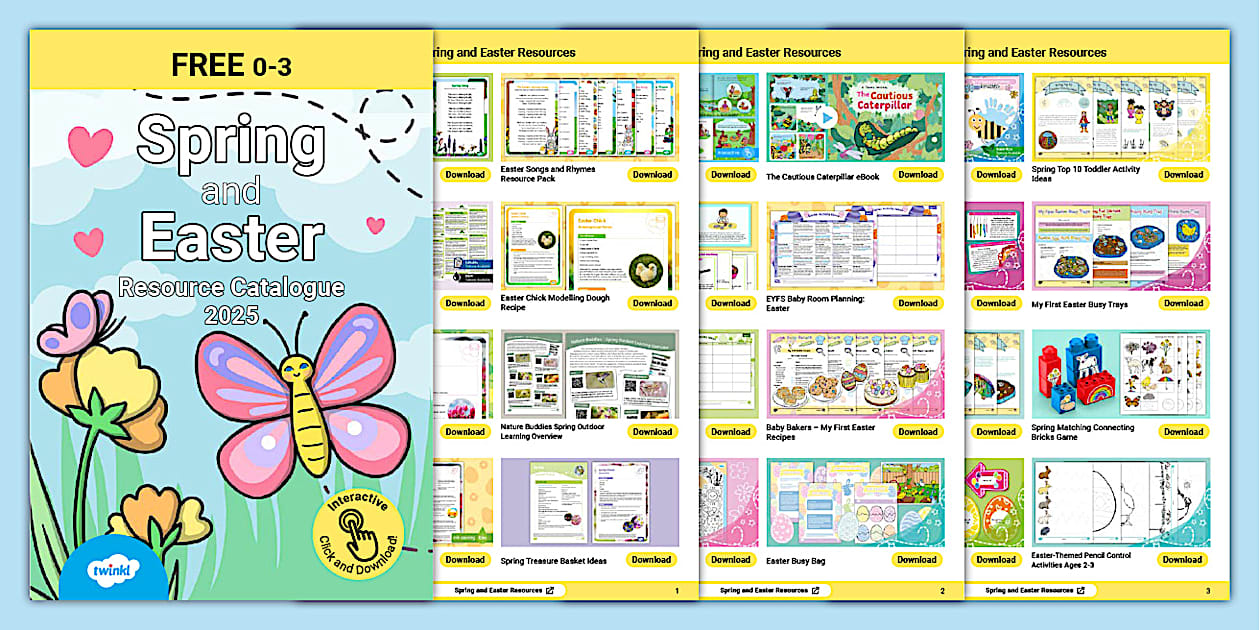 FREE 0-3 Spring and Easter Resource Catalogue