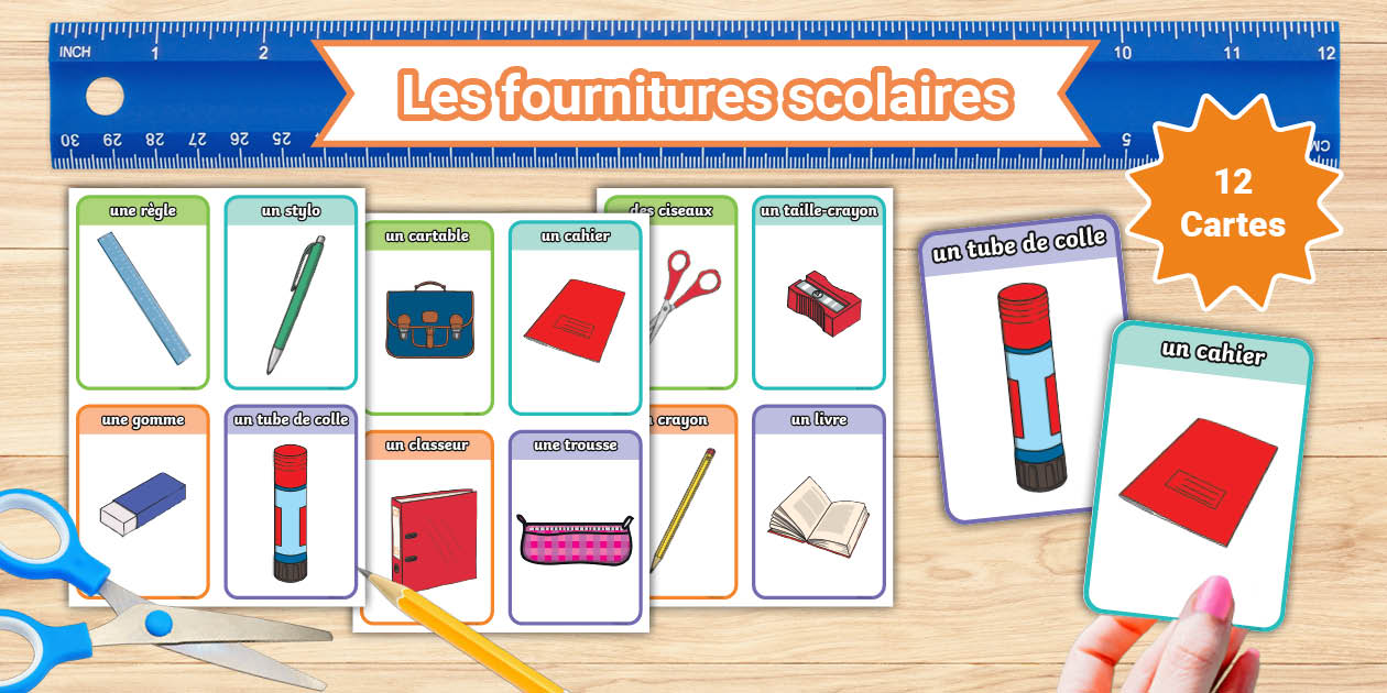 * NEW * Cartes flash : Les fournitures scolaires Twinkl * NEW * Cartes flash : Les fournitures scolaires Twinkl