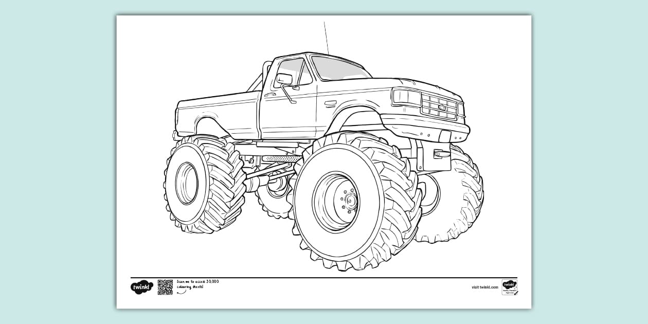 Monster Truck Colouring Colouring Sheets teacher Made monster-truck-colouring-colouring-sheets-teacher-made