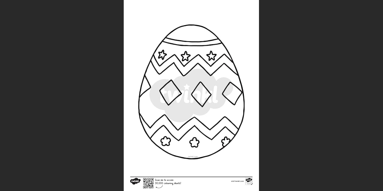 easter egg outline template