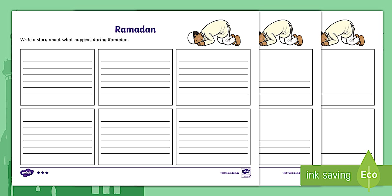 QLD Ramadan Story Differentiated Writing Frames - Twinkl