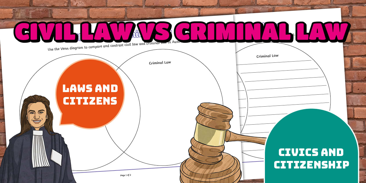 Civil Law vs Criminal Law Activity Sheet