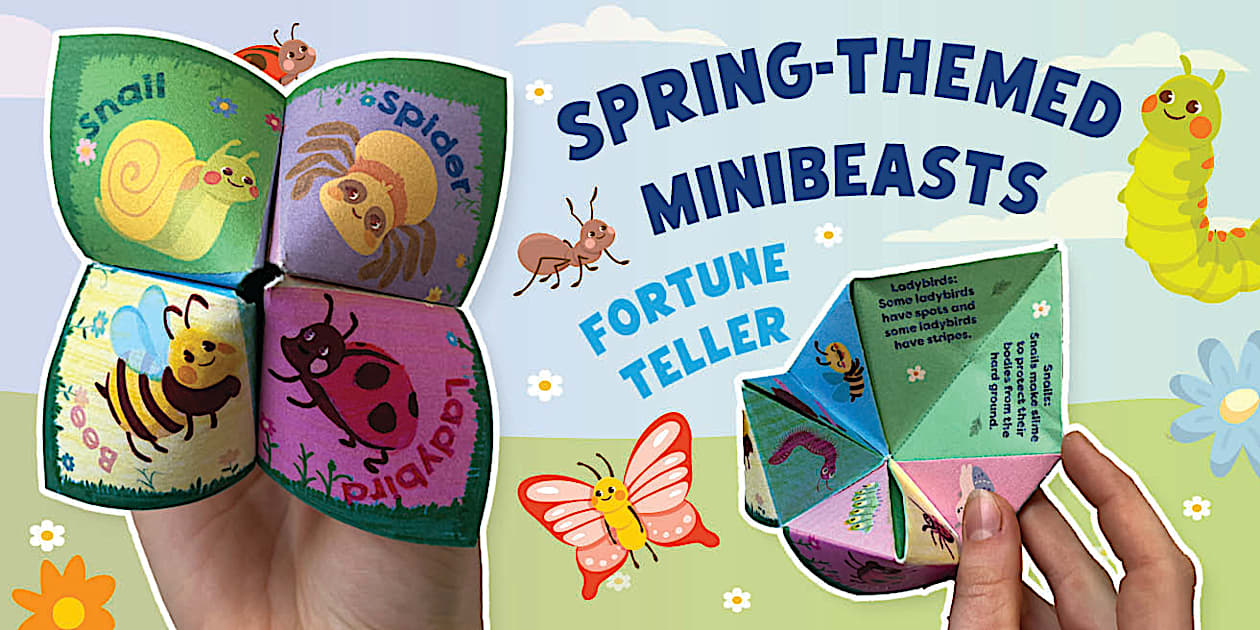 Spring Minibeasts Fortune Teller | Twinkl Art Gallery