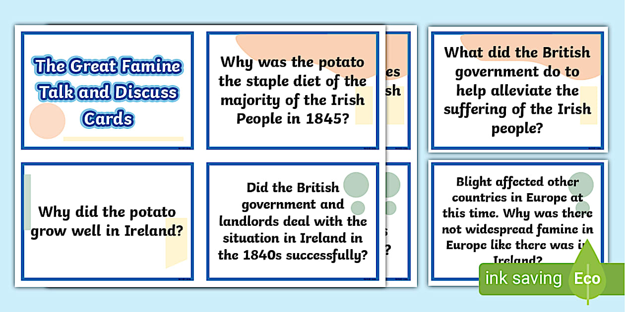 The Great Famine - Talk and Discuss Cards