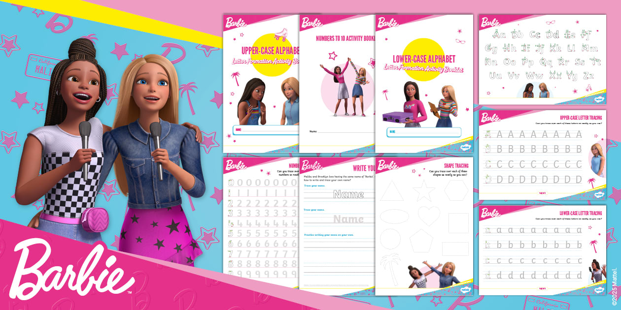 Barbie: Letter and Number Formation Pack