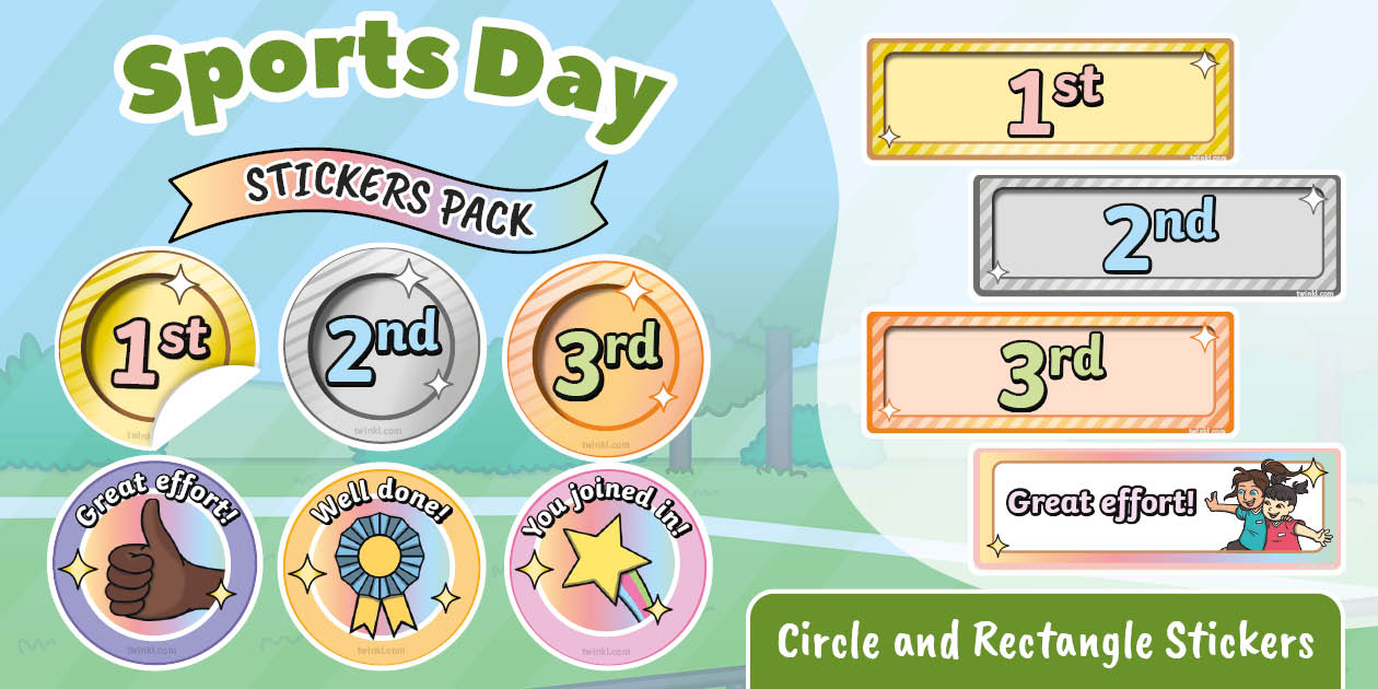 Sports Day Stickers | PE Resources | Twinkl