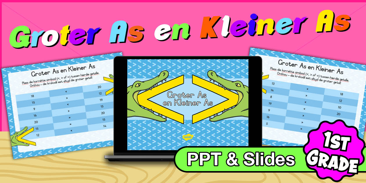 Graad 1 Wiskunde - Groter As en Kleiner As PowerPoint (KABV-belyn)