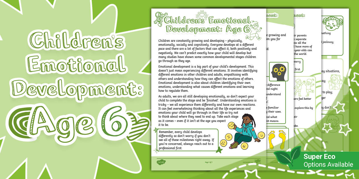 Children's Emotional Development: Age 6 (teacher made)