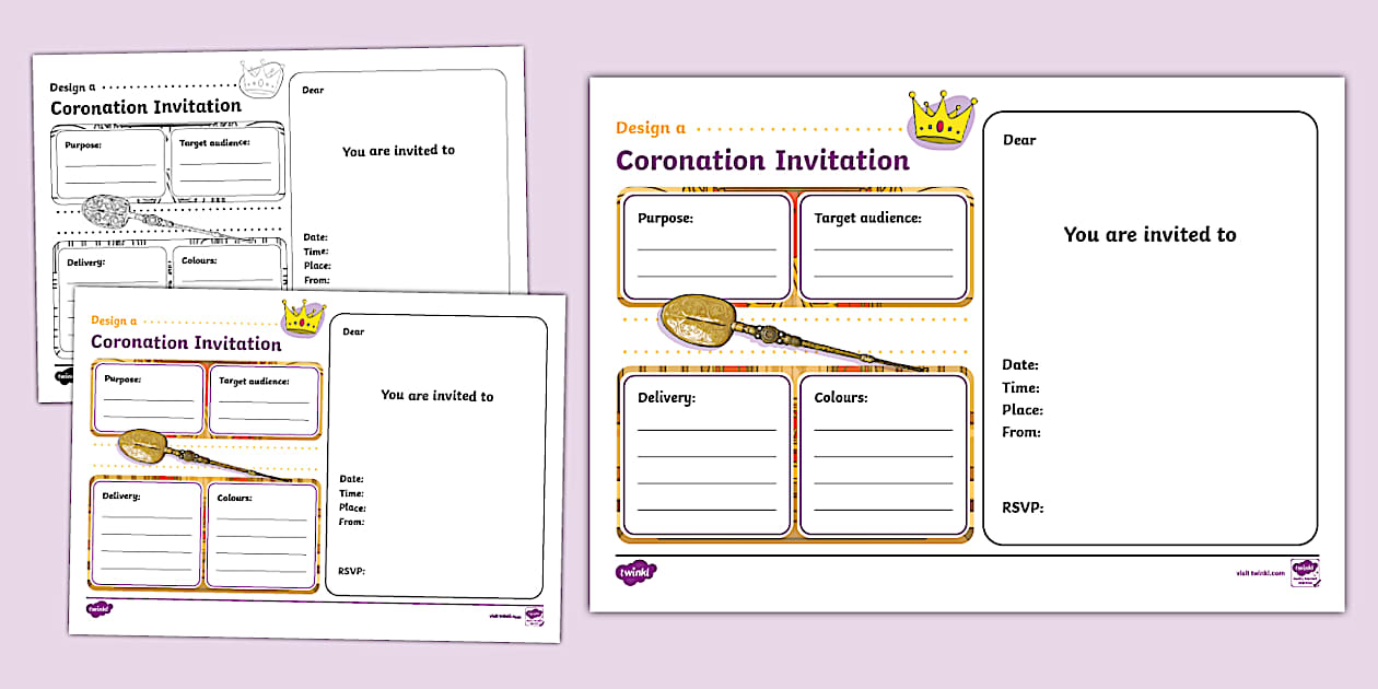 Design a Coronation Invitation Template (teacher made) Design a Coronation Invitation Template (teacher made)