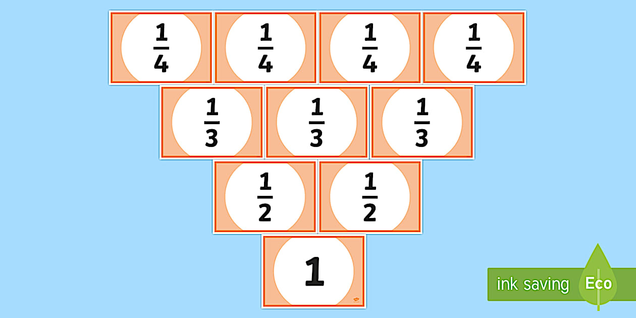 Whole, Halves, Thirds and Quarters Fraction Hopscotch