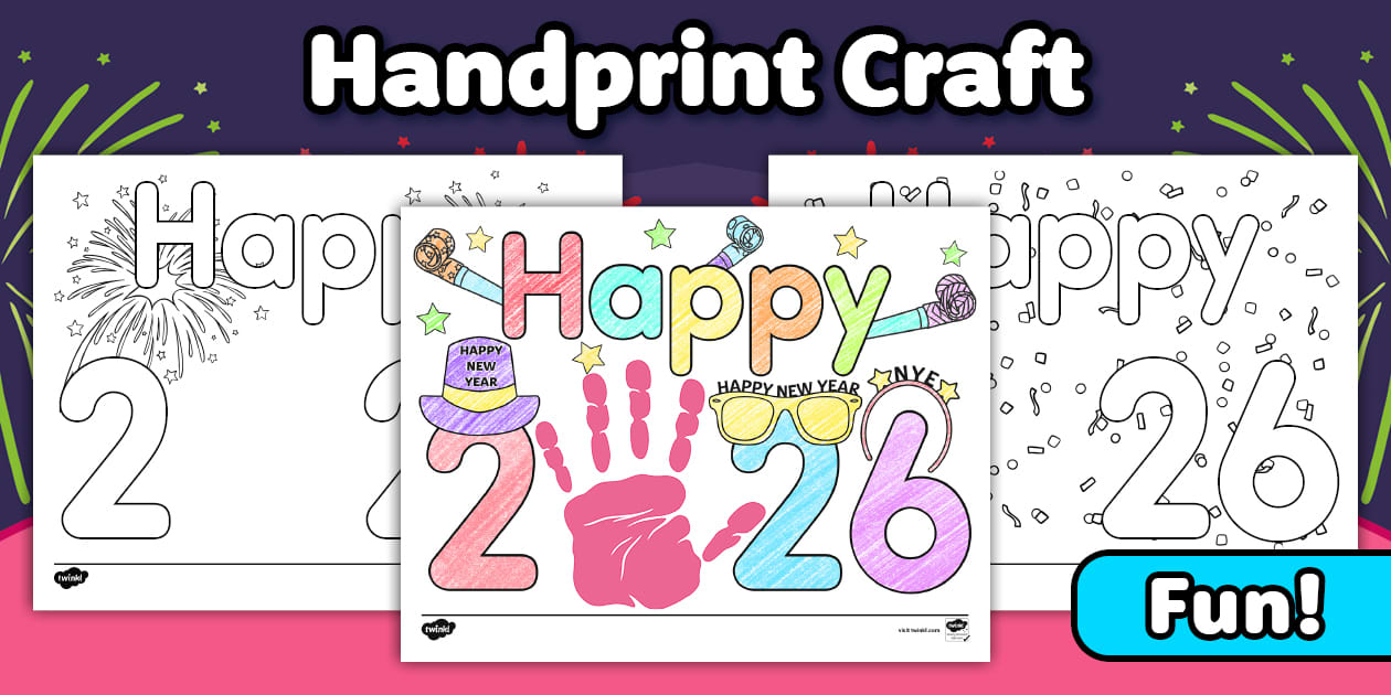 Fun New Year Handprint Craft for Kids | Twinkl USA