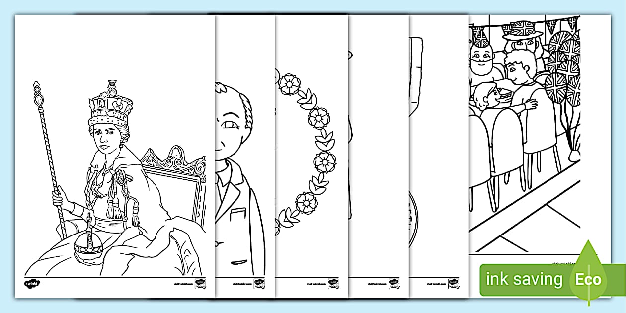 The Queen's Platinum Jubilee Colouring Pages (teacher made)