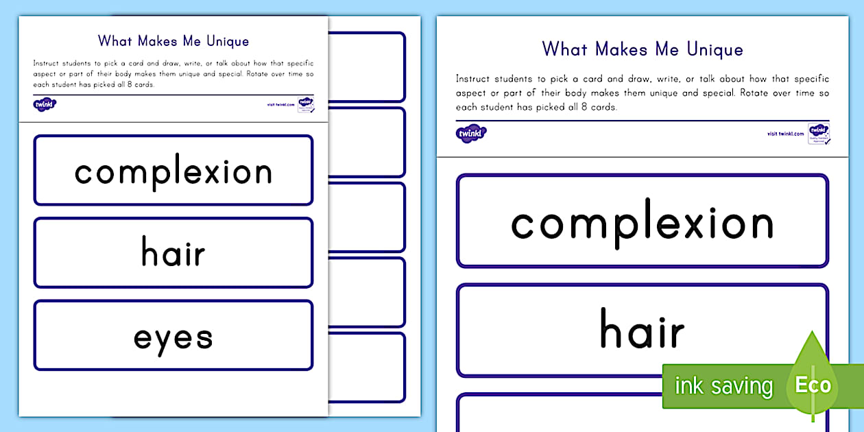 What Makes Me Unique Discussion Cards (Teacher-Made)