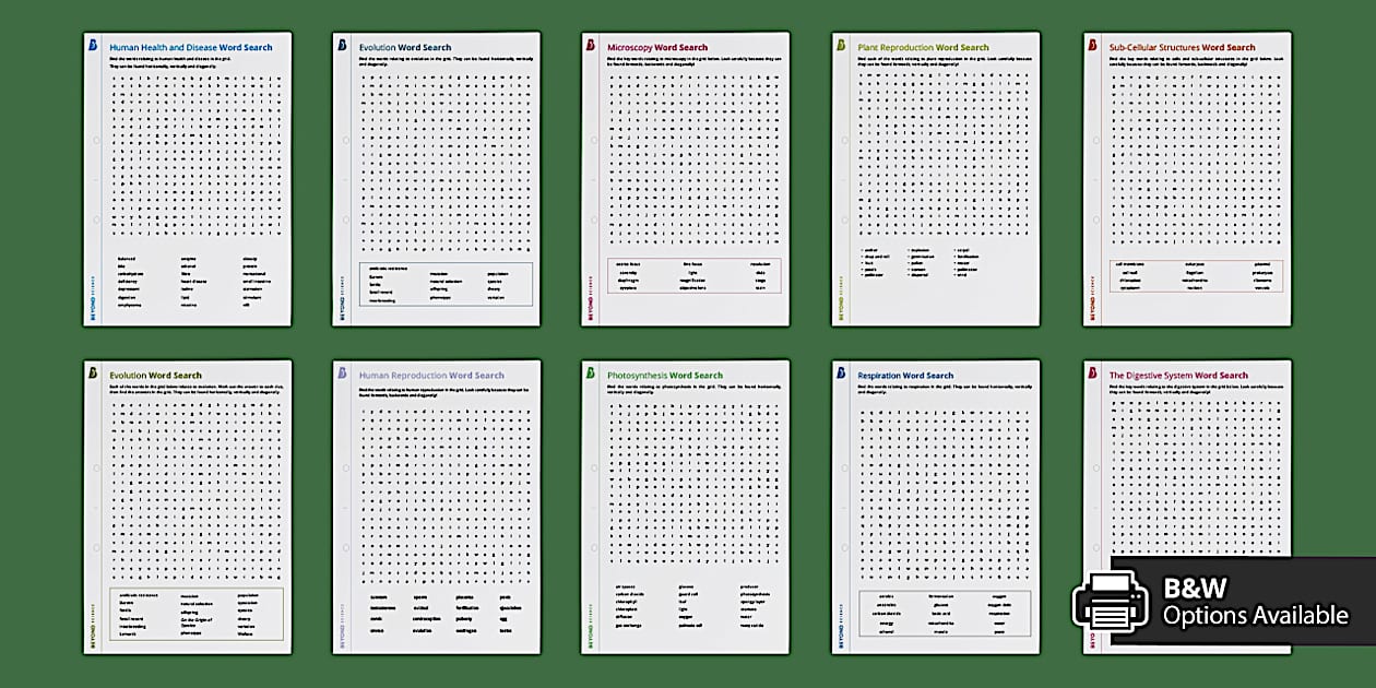 Biology Word Search Resource Pack | Science | Beyond