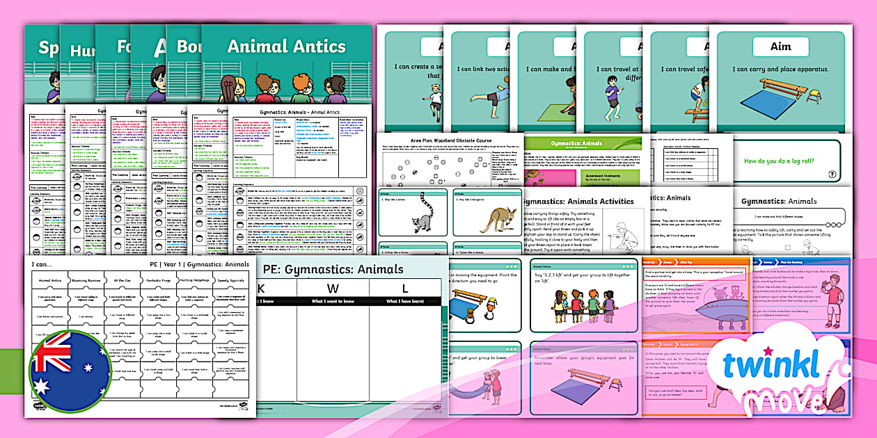 Move PE Year 1 Gymnastics: Animals Unit Pack | Australia