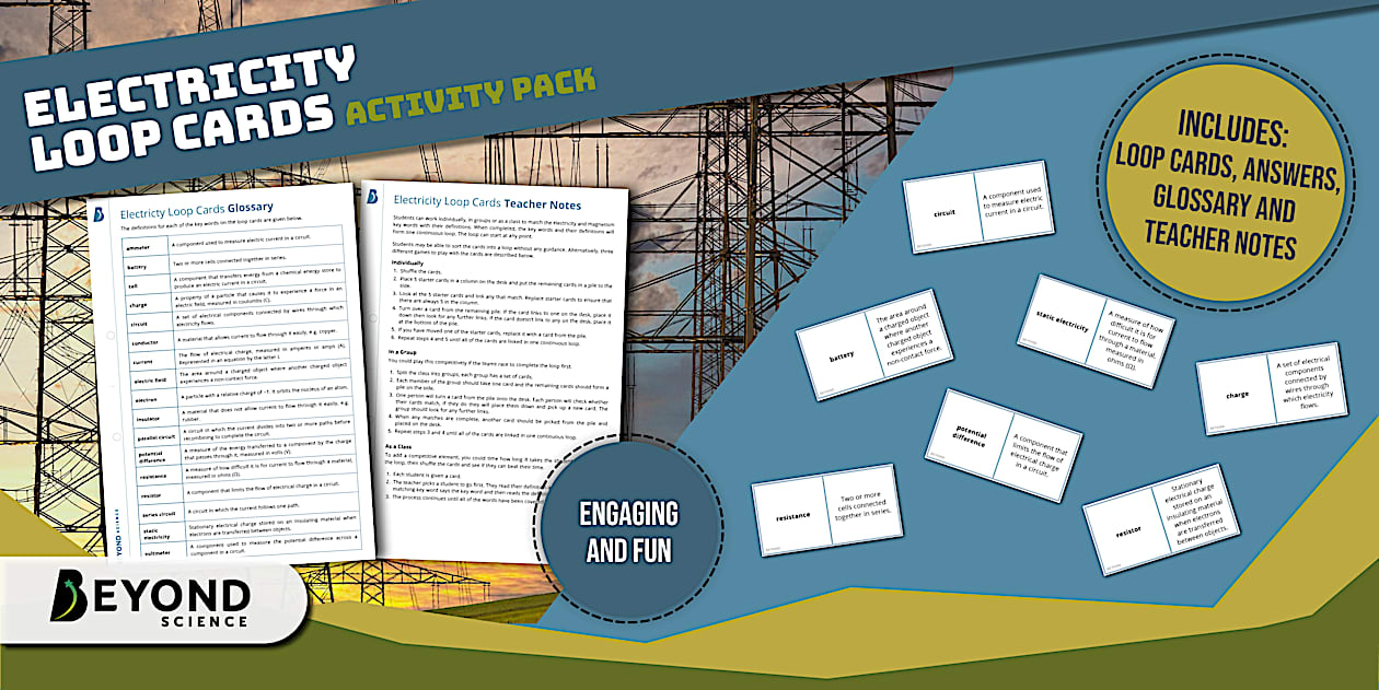 Current Loop Card Electricity Loop Cards | Science | Beyond