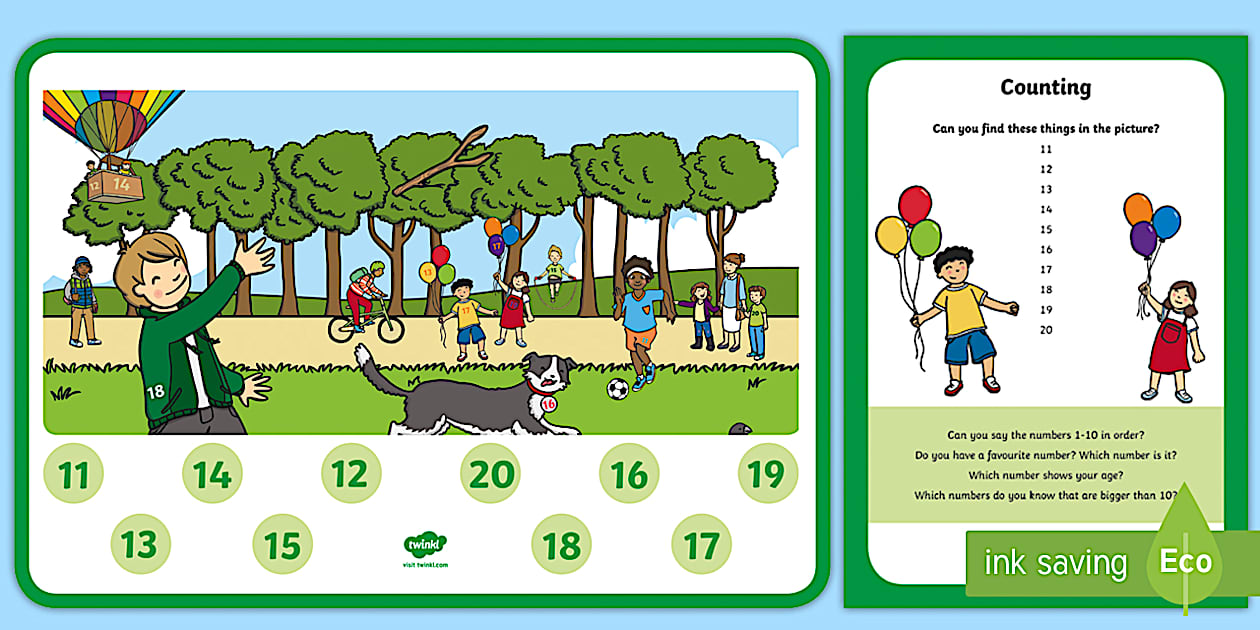 Number Recognition Can You Find...? Poster and Prompt Card Pack