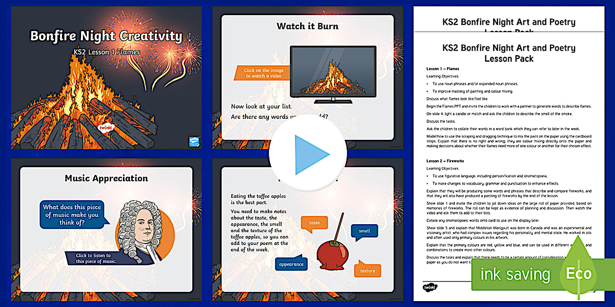 Bonfire Night Creativity Teaching Pack
