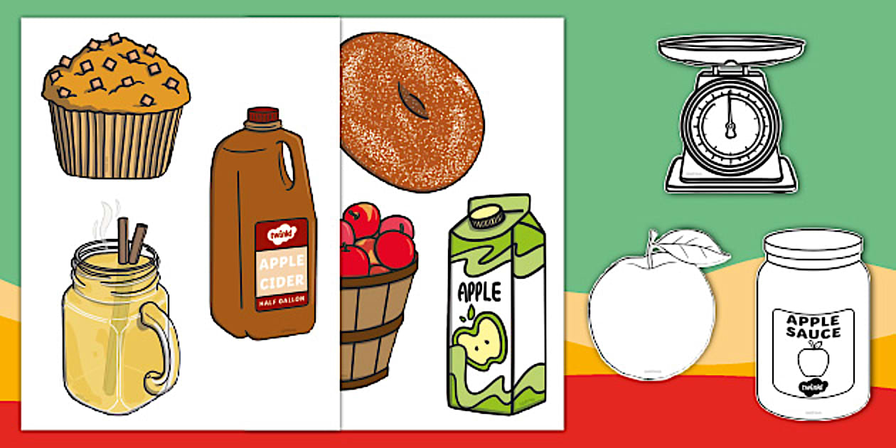 Apple Farm Stand Dramatic Play Cutouts (teacher made)