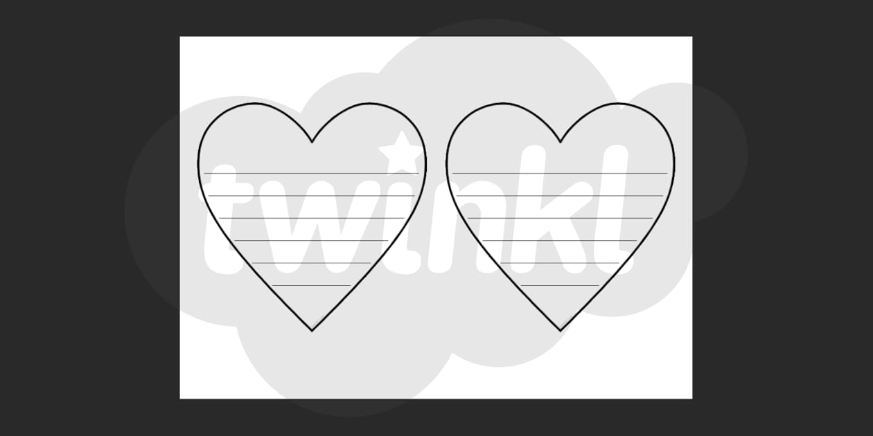 heart shape poem template