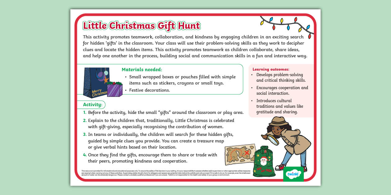 Little Christmas Gift Hunt (Teacher-Made) - Twinkl