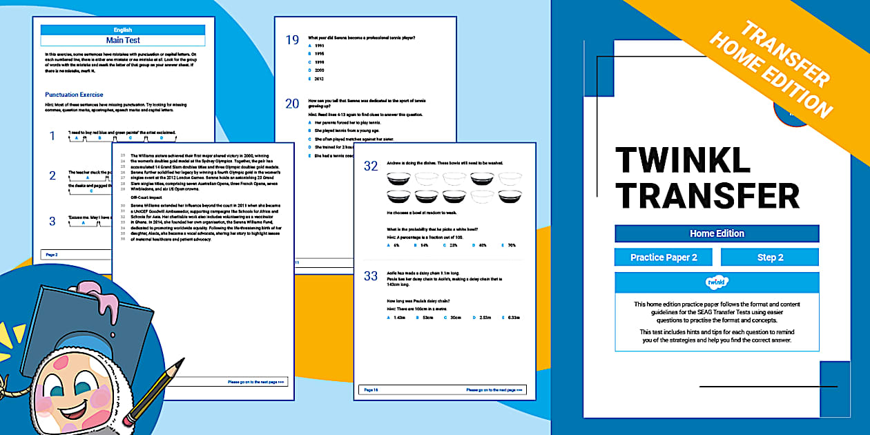 Transfer Test Example Question Transfer Test Home Edition Step 2 Practice Paper 2