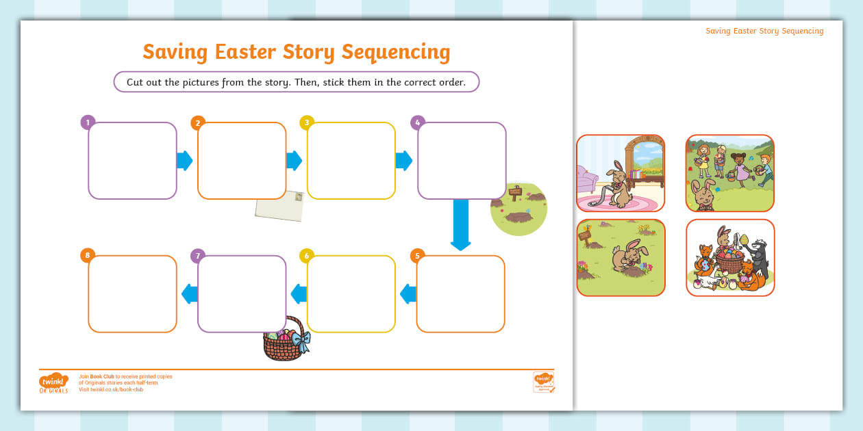 Saving Easter Story Sequencing Activity