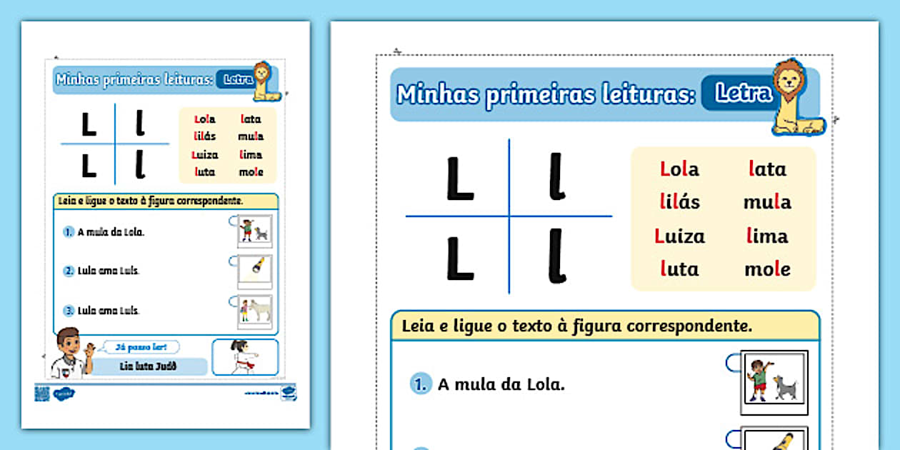Minhas primeiras leituras: Letra L (teacher made) - Twinkl