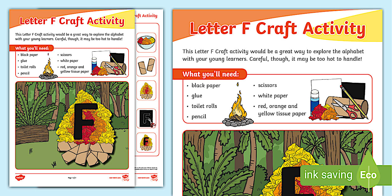 Letter F Craft Activity (teacher made) - Twinkl