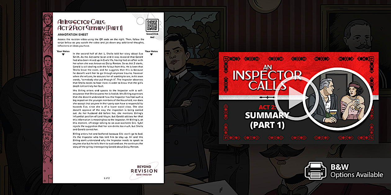 Act II Plot Summary (Part 1) | An Inspector Calls | Quickfire Video and