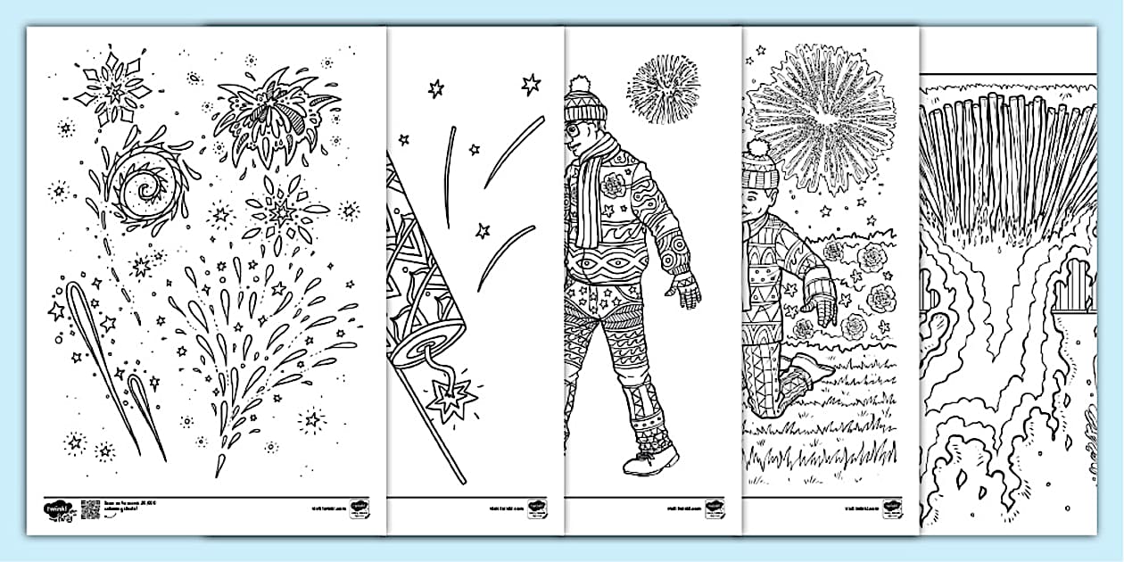 Bonfire Night Mindfulness Colouring | Twinkl Party - Twinkl