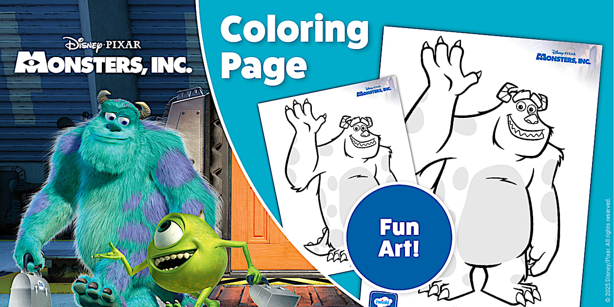 Monsters, Inc.: Sulley Coloring Page
