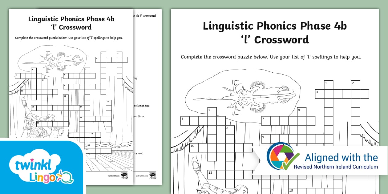 Linguistic Phonics Phase 4b #39 l #39 Crossword