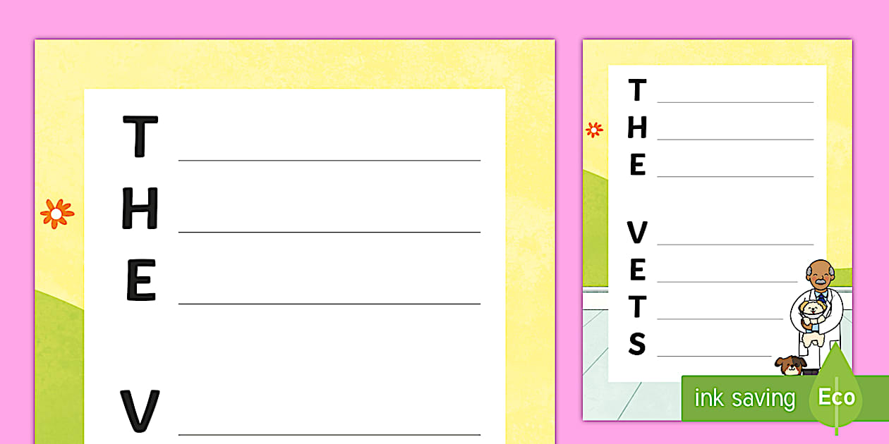 The Vets Aistear Acrostic Poem (teacher made) - Twinkl