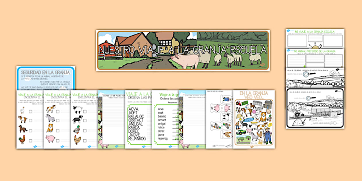 La excursón a la granja escuela Pack de recursos - Twinkl