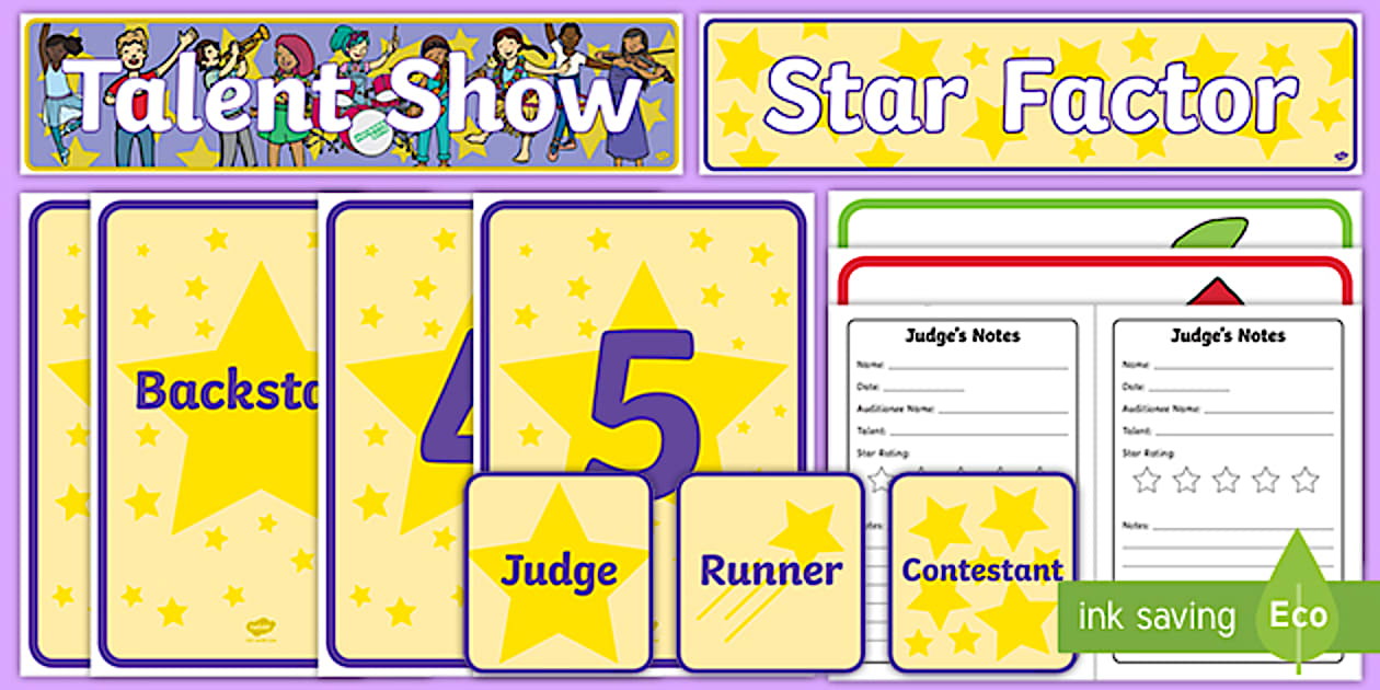 Talent Show Audition Role Play Pack