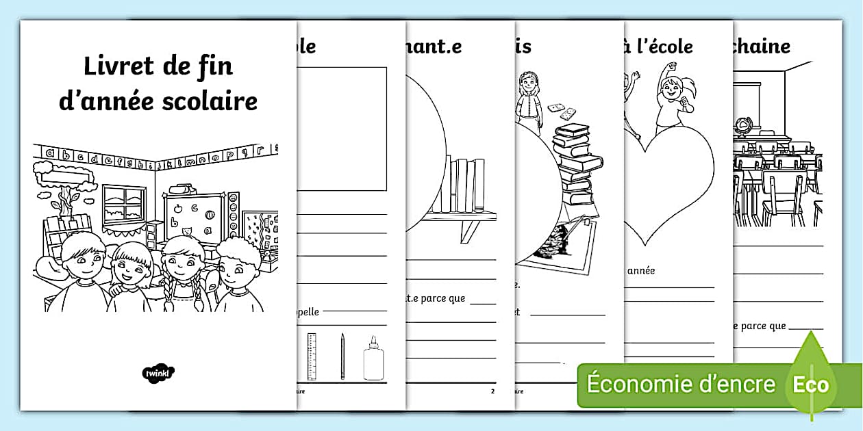 Livret de fin d'année scolaire (Teacher-Made) - Twinkl