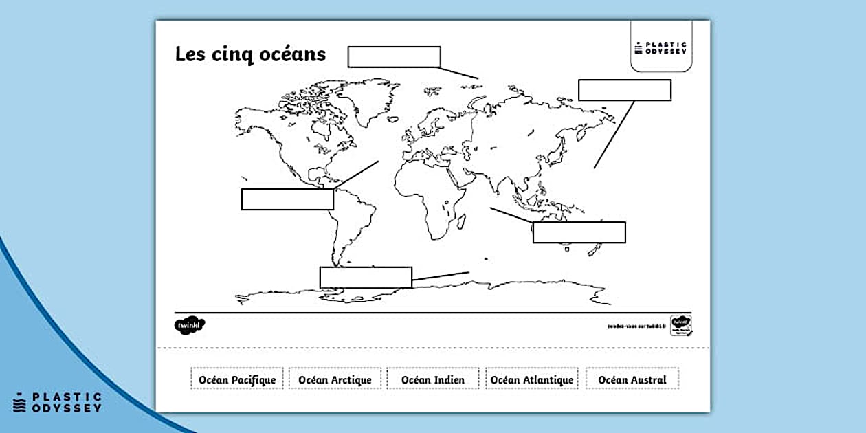 Carte Du Monde Compl ter Les Cinq Oc ans Twinkl Carte Du Monde Compl ter Les Cinq Oc ans Twinkl
