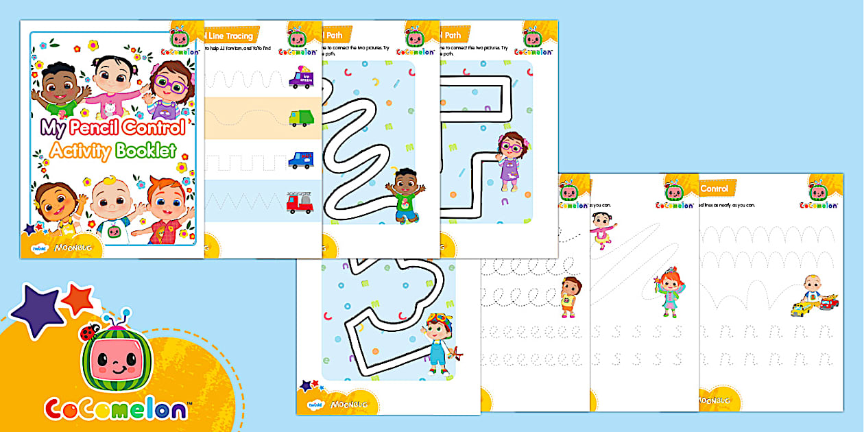 FREE! - CoComelon: Pencil Control Activity Booklet - Twinkl