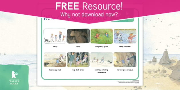 FREE We’re Going on a Bear Hunt Desk Mat | Vocabulary Skills